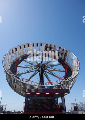 Une filature fairground ride Banque D'Images