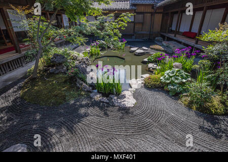 Sengan-en jardin intérieur - Sengan-en est un jardin japonais traditionnel entourant une demeure seigneuriale à Kagoshima qui fut transmise à l'Shimadzu Banque D'Images