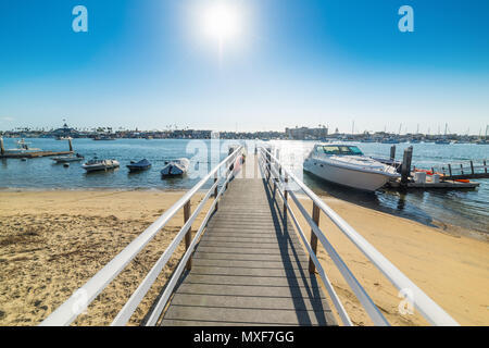 Bateaux dans Balboa Island Banque D'Images