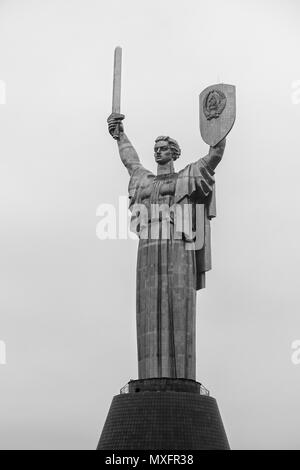 Rodina Mat (Mère patrie) monument à Kiev, Ukraine, portrait Banque D'Images