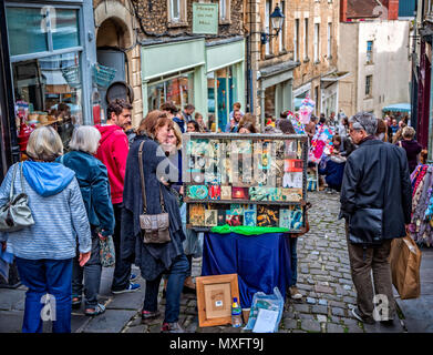 Marché du dimanche à Frome Catherine Hill, Frome, Somerset, UK prises le 15 octobre 2014 Banque D'Images