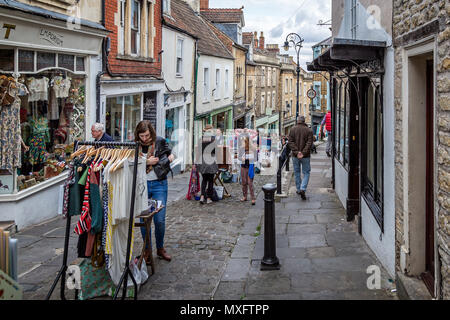 Marché du dimanche à Frome Catherine Hill, Frome, Somerset, UK prises le 15 octobre 2014 Banque D'Images