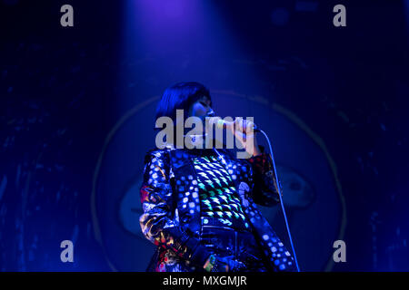 Toronto, Canada. 06Th juin 2018. Jacques Brel chanteur Karen O. Le champ intitulé Death Trip Music & Arts Festival, Toronto, Canada. Credit : topconcertphoto/Alamy Live News Banque D'Images