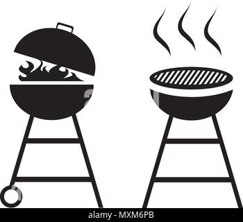 Vector illustration de barbecue icônes isolé sur fond blanc Illustration de Vecteur