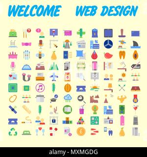 Ensemble d'icônes, Pack universel de qualité, Big Icon Collection. Vector illustration Illustration de Vecteur