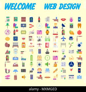 Ensemble d'icônes, Pack universel de qualité, Big Icon Collection. Vector illustration Illustration de Vecteur