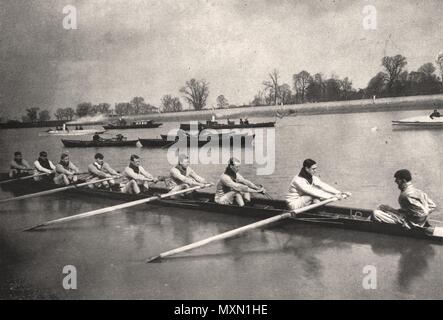 L'Oxford et Cambridge Boat Race Oxford. Oxfordshire 1897. L'Illustrated London News Banque D'Images