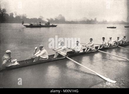 L'Oxford et Cambridge Cambridge Boat Race. Cambridgeshire 1897. L'Illustrated London News Banque D'Images