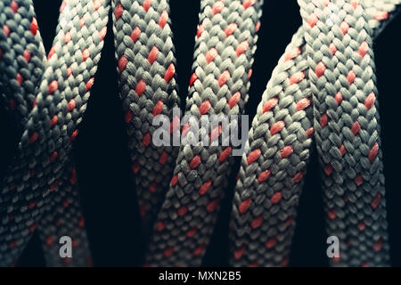 Lacets chaussures close up macro photo en style vintage Banque D'Images