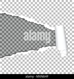 Trou déchiré sur papier Illustration de Vecteur