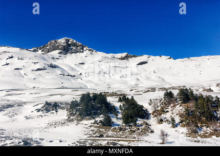 Paysage de neige dans les Pyrénées Banque D'Images