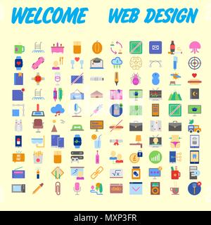 Ensemble de 100 icônes de ligne mince moderne universelle pour le web et mobile. Vector illustration Illustration de Vecteur