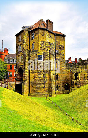 Newcastle sur Tyne Porte Noire Museum Castle Garth Banque D'Images