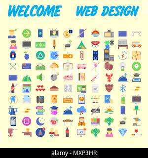 Ensemble de 100 icônes de ligne mince moderne universelle pour le web et mobile. Vector illustration Illustration de Vecteur