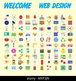 Ensemble de 100 icônes de ligne mince moderne universelle pour le web et mobile. Vector illustration Illustration de Vecteur