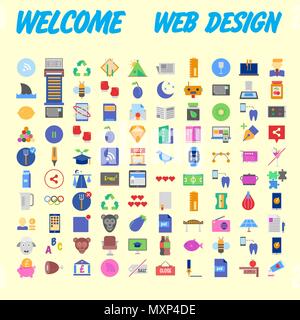 100 icon set. Mince et à la mode Icônes simples pour le Web et mobile. La version légère. Vector illustration Illustration de Vecteur