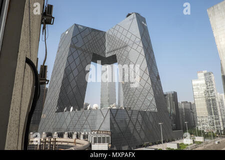 CCTV, building,gros,pantalon,Central Business District,Beijing, Beijing, Chine, République populaire de Chine, République populaire de Chine,capital,ville,Asie,Asie,, Banque D'Images