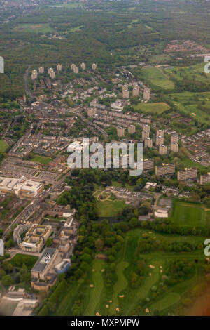 Photo aérienne-conseil, Roehampton Estate,Froebel College,Université de Roehampton, Londres, le golf de Roehampton, Country club-bas à droite, Putn Banque D'Images