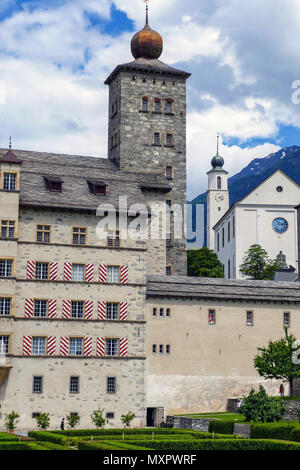 L'/ Stockalperpalast Stockalperpalast, château à Brig / Brig dans les Alpes Suisses, Valais / Wallis (Suisse) Banque D'Images