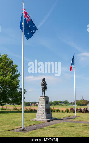 Austrialian digger memorial, Bullecourt, France Banque D'Images