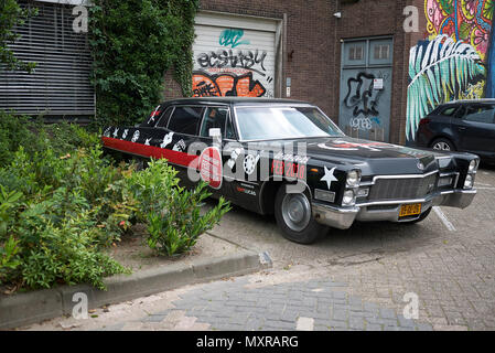 Eindhoven, Pays-Bas - 16 mai 2018 : Cadillac noire Banque D'Images