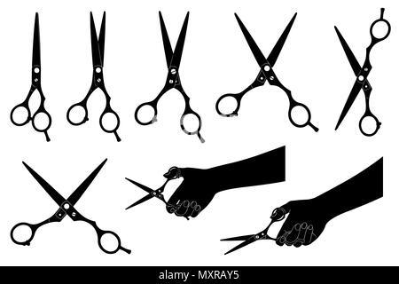 Illustration de ciseaux isolated on white Banque D'Images