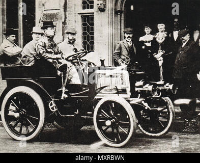 Le roi George V, dans la première Rolls Royce, 1905 Banque D'Images