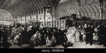 La gare, 1862, par William Powell Frith Banque D'Images