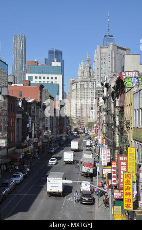 Chinatown dans Lower Manhattan, New York City Banque D'Images