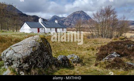 Black Rock Cottage, Glencoe Ecosse. Banque D'Images