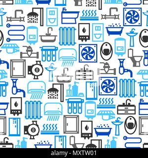Modèle sans couture plomberie. Illustration de Vecteur