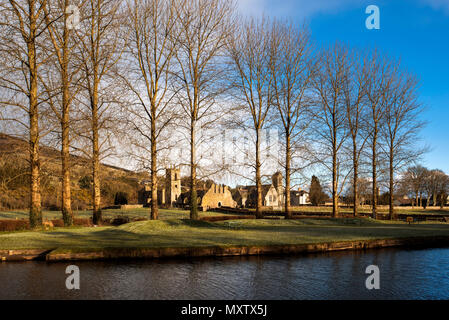 Ruines d'une abbaye romane Irish Banque D'Images