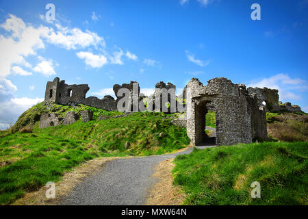 Ruines du château de rocher de Dunamase dans Comté de Laois Irlande Banque D'Images