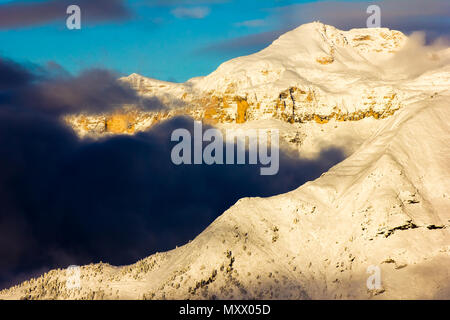 Montagnes hiver fantastique paysage près de Passo Giau, Alpes Dolomites, Italie Banque D'Images