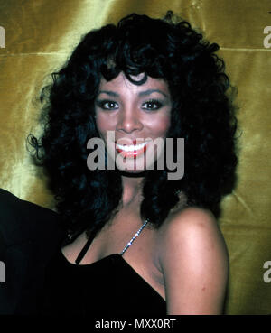 Donna Summer au Savoy Theatre de New York. Janvier 1983. Crédit : Walter McBride/MediaPunch Banque D'Images