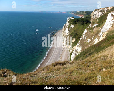 Hooken Beach, le long de la côte jurassique dans l'est du Devon, Angleterre Banque D'Images