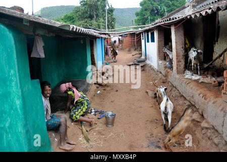 L'Inde, l'Orissa, Puri, Onkadelli village, vie quotidienne Banque D'Images