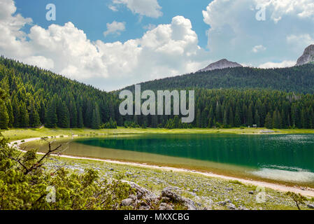 Vue sur le Lac Noir (Crno jezero) dans le parc national de Durmitor, Monténégro Banque D'Images