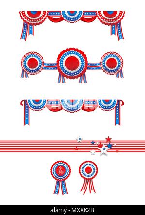 Bannières le jour de l'indépendance Illustration de Vecteur