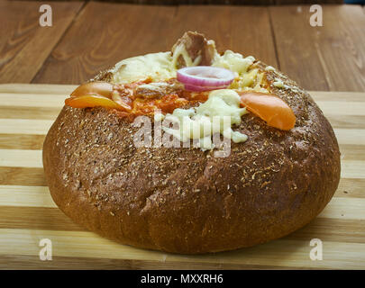 Bacon Fromage piment Dip , Creole Contessa close up Banque D'Images