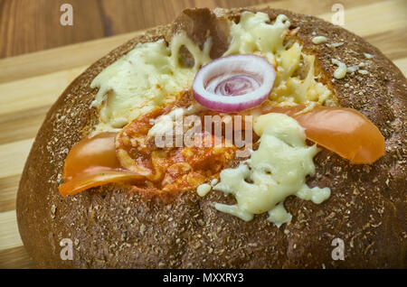 Bacon Fromage piment Dip , Creole Contessa close up Banque D'Images