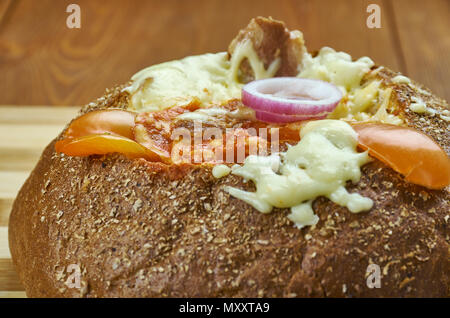 Bacon Fromage piment Dip , Creole Contessa close up Banque D'Images