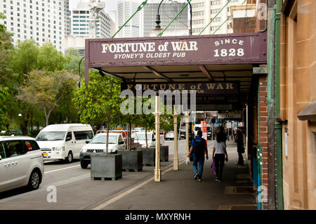 SYDNEY, AUSTRALIE - Avril 6, 2018 : la fortune de la guerre ; le plus vieux pub de Sydney Banque D'Images