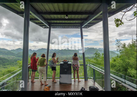 Musée commémoratif de l'Hellfire Pass, la province de Kanchanaburi, Thaïlande Banque D'Images