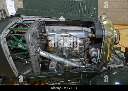 Soufflante Bentley Le Mans Vanden Plas tourer avec ses 4,5 litres moteur à la Classic Car Show 2018 Shetland Banque D'Images