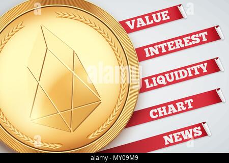 Arrière-plan de EOS cryptocurrency Illustration de Vecteur