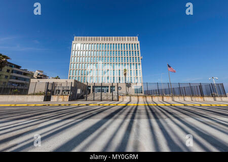 L'ambassade des États-Unis d'Amérique, a rétabli le 20 juillet 2015 à La Havane, Cuba Banque D'Images