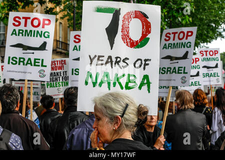 Londres, Angleterre. 5 juin, 2018. Campagne de solidarité palestinienne, Londres : manifestation de protestation de la Palestine - Arrêtons le massacre - Arrêter d'armer Israël. Crédit : Brian Duffy/Alamy Live News Banque D'Images