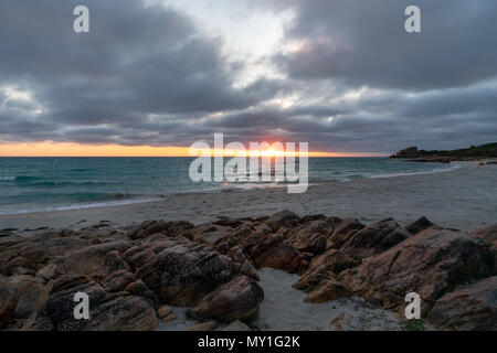 Lever du soleil Vue depuis DUNSBOROUGH WA Banque D'Images