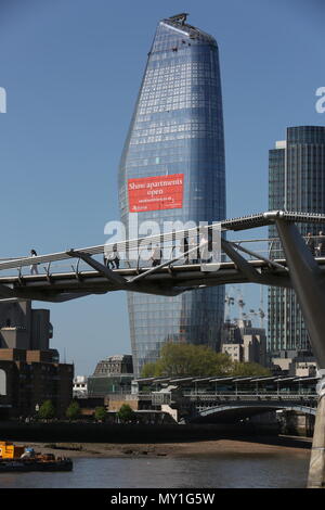 Londres - le 4 mai 2018. Un Blackfriars, un développement de 52 étages 170 m de hauteur, construite par Saint George South London Limited, n° 1 Blackfriars Banque D'Images